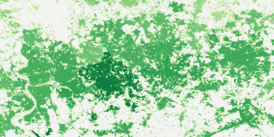 Grafik der Population im Ruhrgebiet.