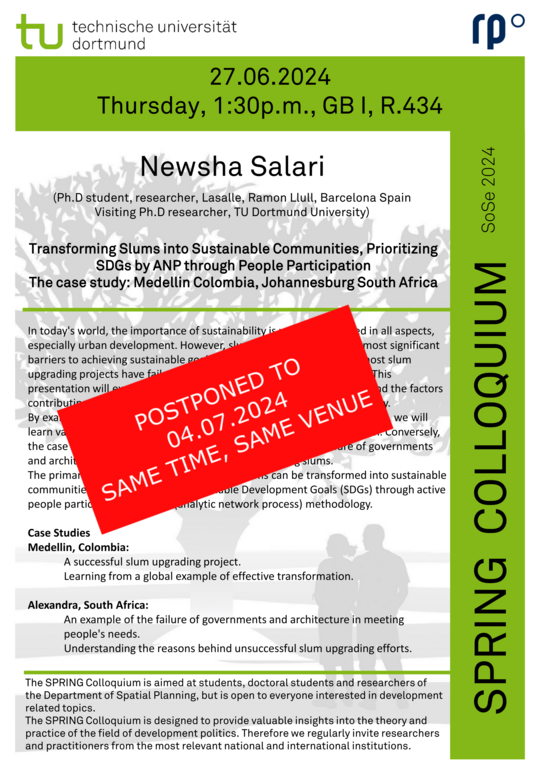 Flyer for the SPRING Colloquium by Newsha Salari