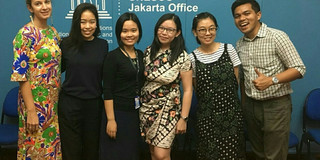 Interns at the UNESCO office in Jakarta Group picture of Interns