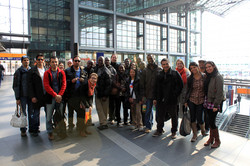 Group picture inside the main train station Group picture inside the main train station