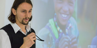 Neven Subotic at TU Dortmund University Picture of football player Neven Subotic during his presentation at the TU Dortmund University.