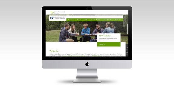 Bildschirm mit der neuen Webseite.