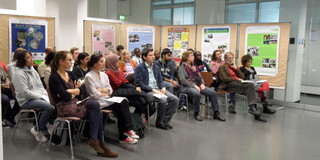 SPRING Opening Event The new SPRING batch listening to an opening presentation.