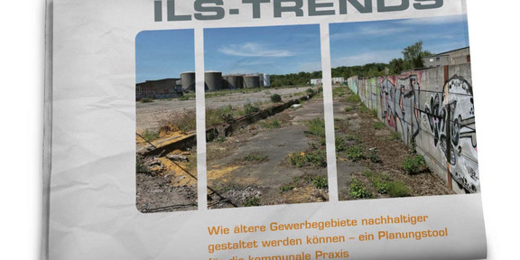 Mockup einer Zeitung mit der aktuellsten Ausgabe des ILS-Trends.