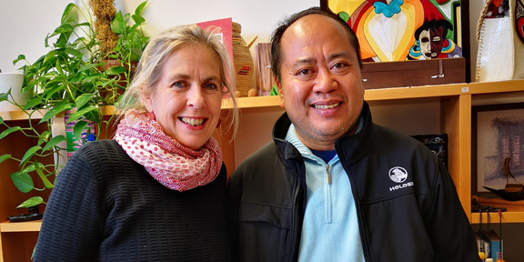Gregory Bituin and Anne Weber meet at the TU Dortmund University.