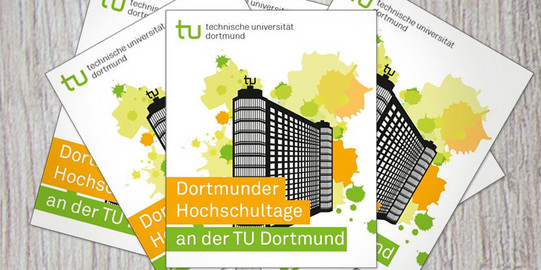 Mockup von Flyern der Dortmunder Hochschultage.