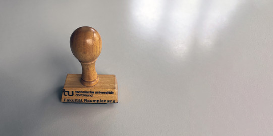 RP Stempel Fakultät Raumplanung Stempel aus Holz.