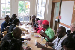 Students having a coffee break
