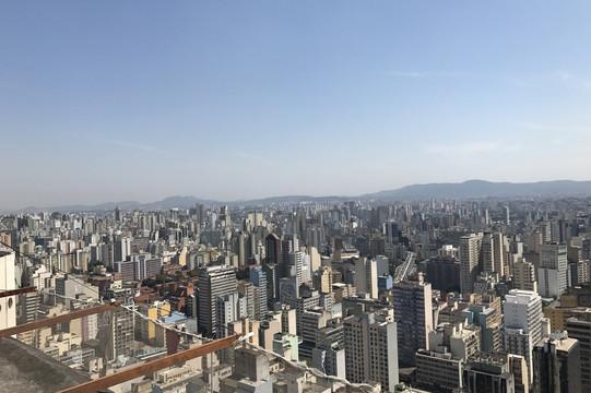 Sao Paulo photographed from the air.