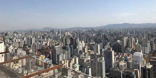 Sao Paulo aus der Luft fotografiert.