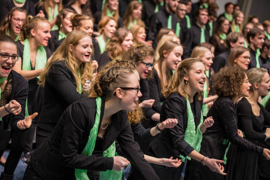 The University Choir at a performance