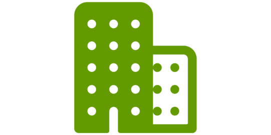 green high-rise icon